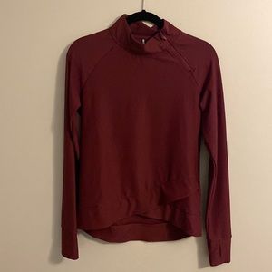 Maroon Winter Workout Top